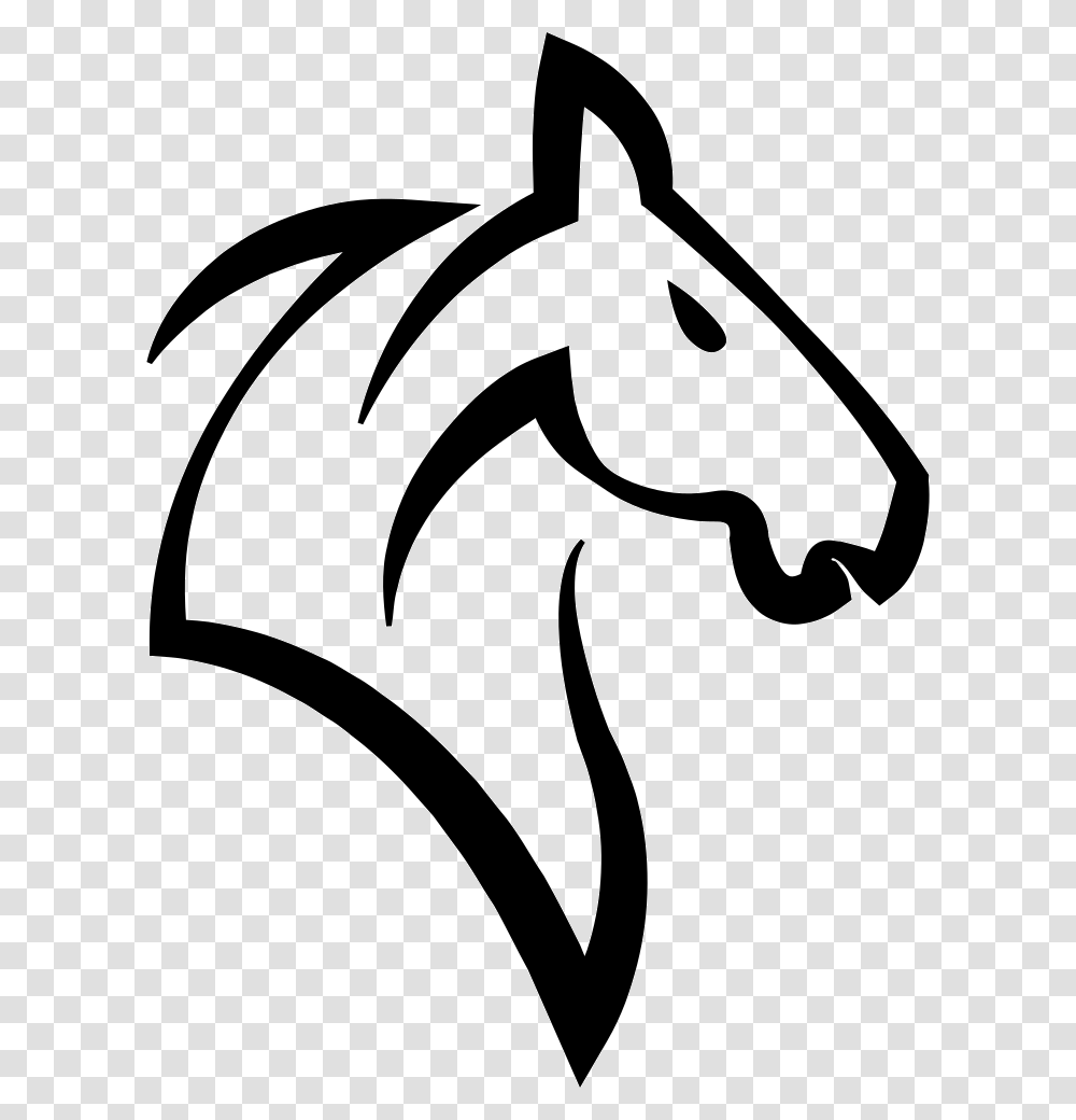 Horse Logo Horse Head Outline, Stencil, Mammal, Animal Transparent Png
