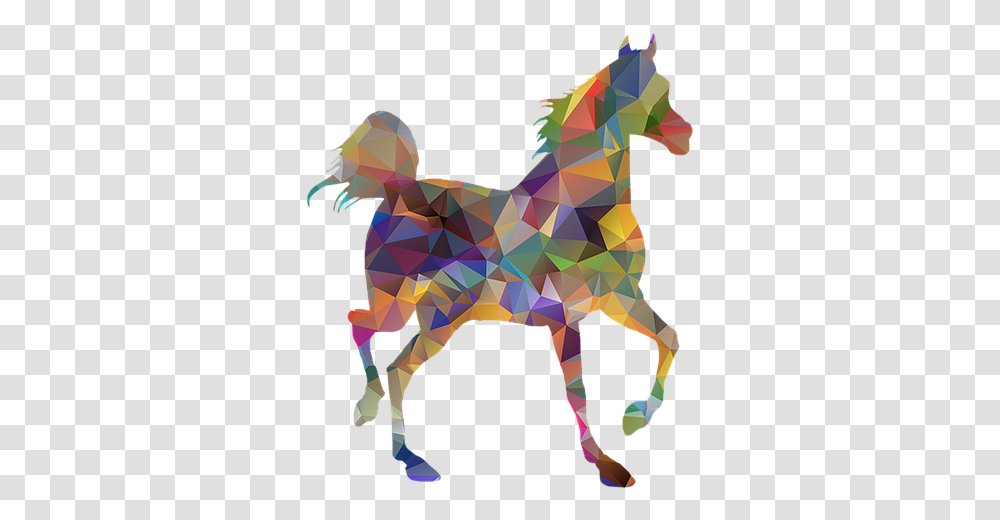 Horse Low Poly Animal Riding Horse Horse Rider, Paper, Origami, Statue Transparent Png