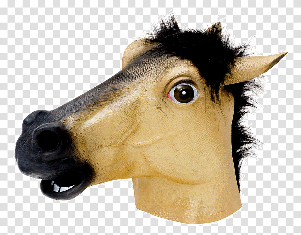 Horse Overhead Rubber Mask Fancy Dress Costume Outfit, Animal, Mammal, Wildlife, Antelope Transparent Png