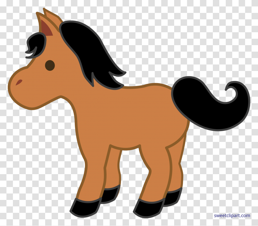 Horse Pony Cute Brown Clip Art, Mammal, Animal, Donkey, Antelope Transparent Png