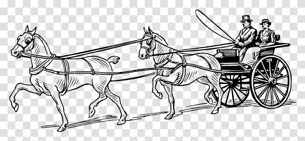 Horse Pulling Wagon Coloring Pages Horse And Carriage Clipart Black And White, Gray, World Of Warcraft Transparent Png