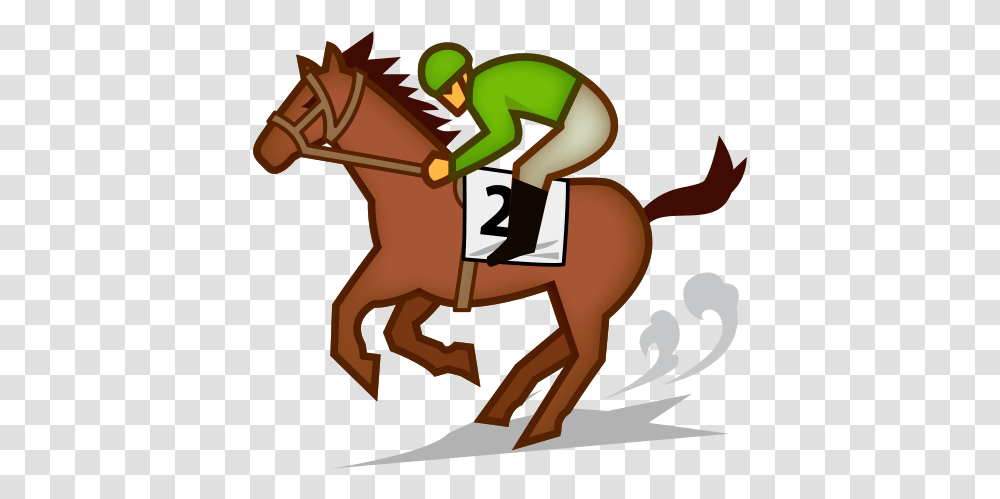 Horse Racing Emoji For Facebook Email & Sms Id 450 Horse Riding Emoji, Mammal, Animal, Knight, Deer Transparent Png