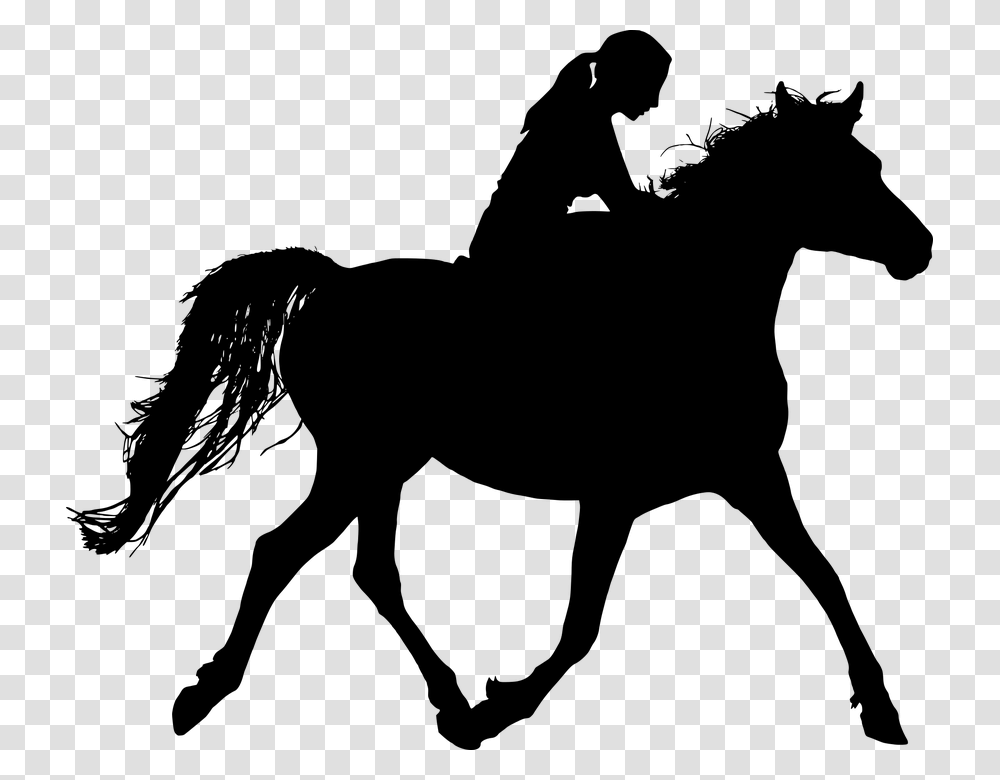Horse Rider Silhouette, Gray, World Of Warcraft Transparent Png