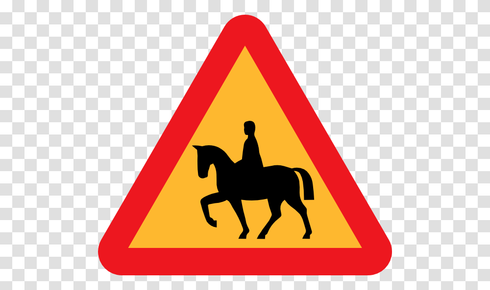 Horse Riders Road Sign Clip Art, Mammal, Animal, Triangle Transparent Png
