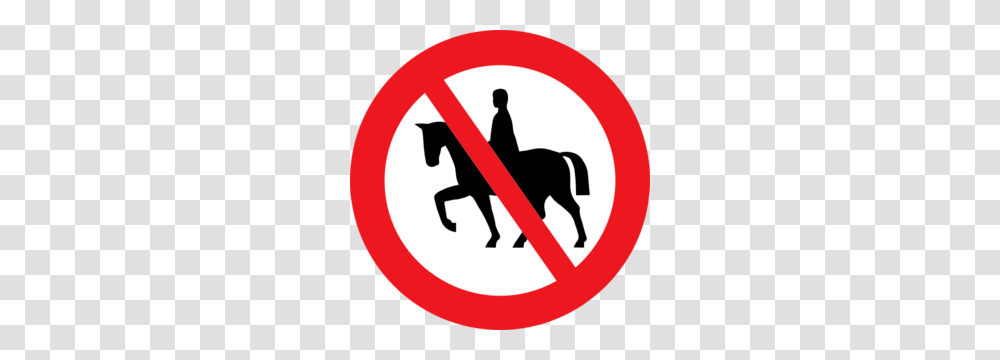Horse Riding Prohibited White Bg Clip Art, Road Sign, Stopsign, Person Transparent Png