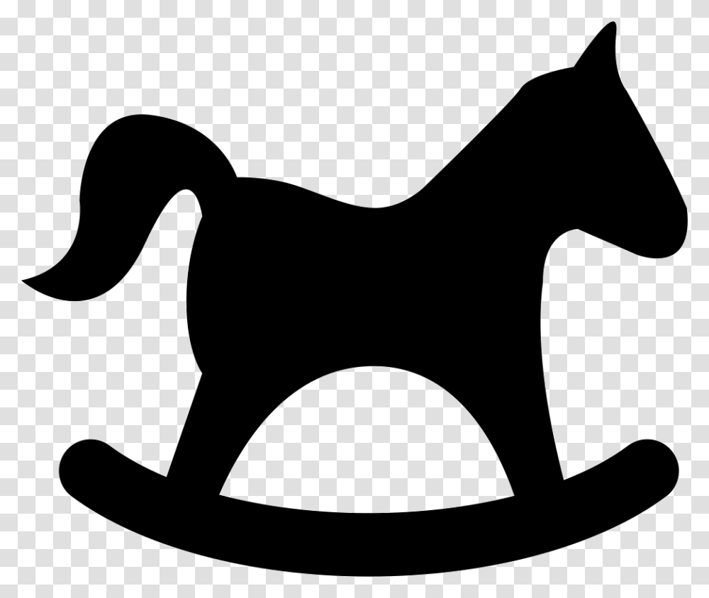 Horse Rocker Black Side Shape Cavalo De Vetor, Stencil, Mammal, Animal Transparent Png