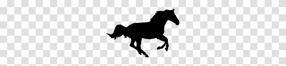 Horse Running Silhouette Pngicoicns Free Icon Download, Stencil, Mammal, Animal Transparent Png