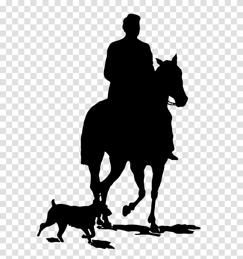 Horse Silhouette, Person, Dog, Mammal Transparent Png