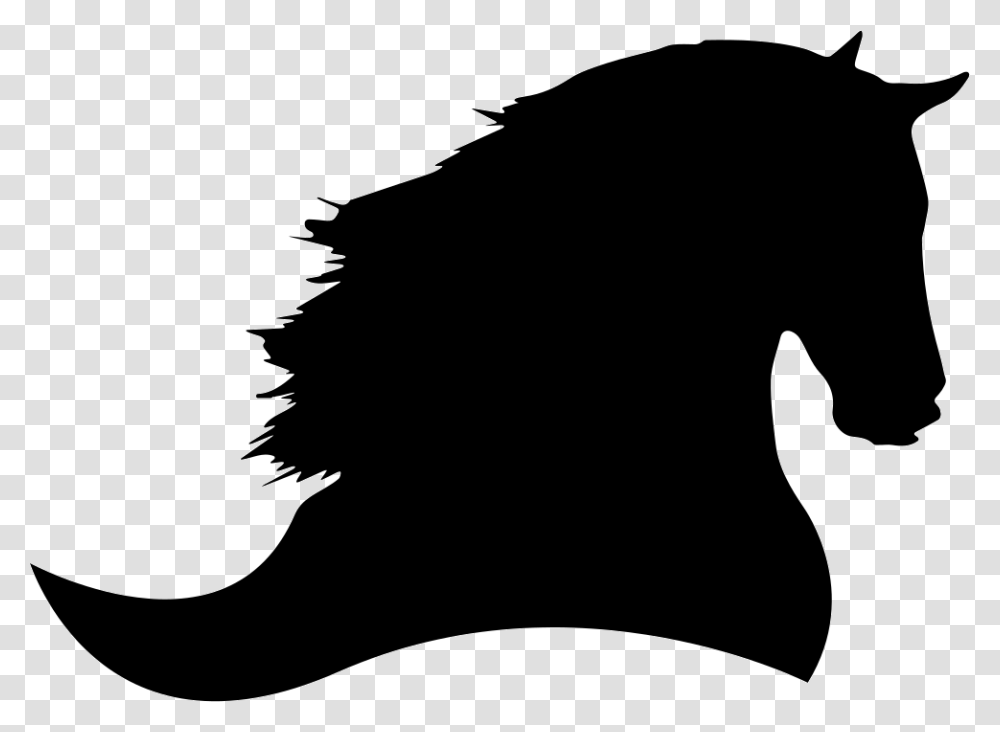 Horse Silhouette Side View To The Right Icon Free Download, Stencil, Animal, Mammal, Pet Transparent Png