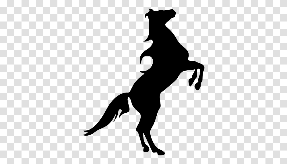 Horse Standing Up Silhouette, Stencil, Person, Human Transparent Png