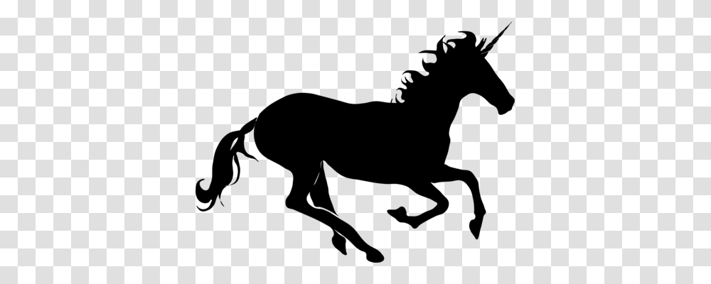 Horse Unicorn Silhouette Mythology Download, Gray, World Of Warcraft Transparent Png