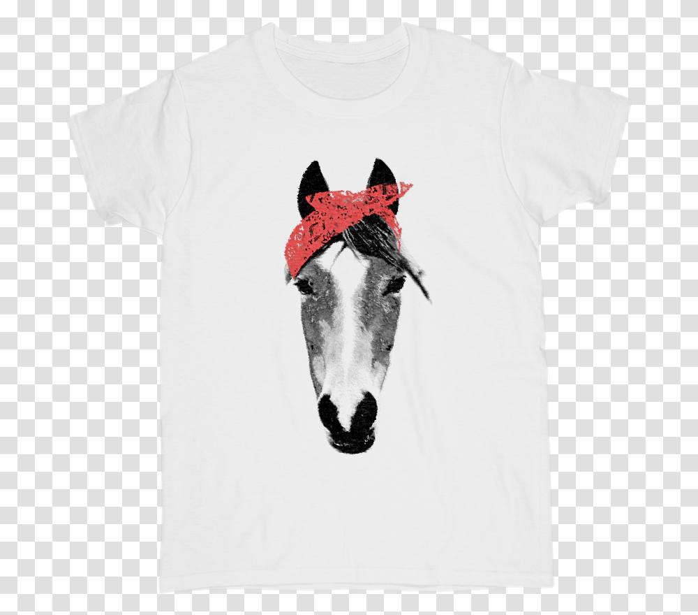 Horse With Red Scarf T Shirt Gilly Shirt, Apparel, T-Shirt, Mammal Transparent Png