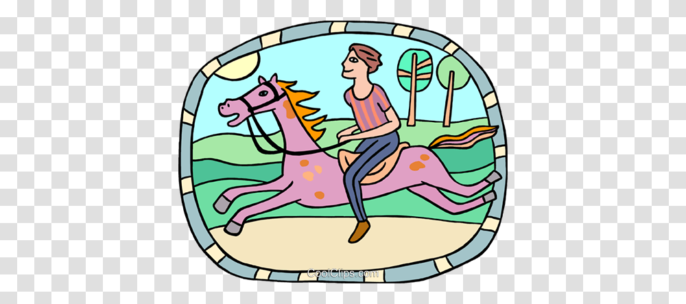 Horseback Rider Royalty Free Vector Clip Art Illustration, Theme Park, Amusement Park, Animal, Mammal Transparent Png