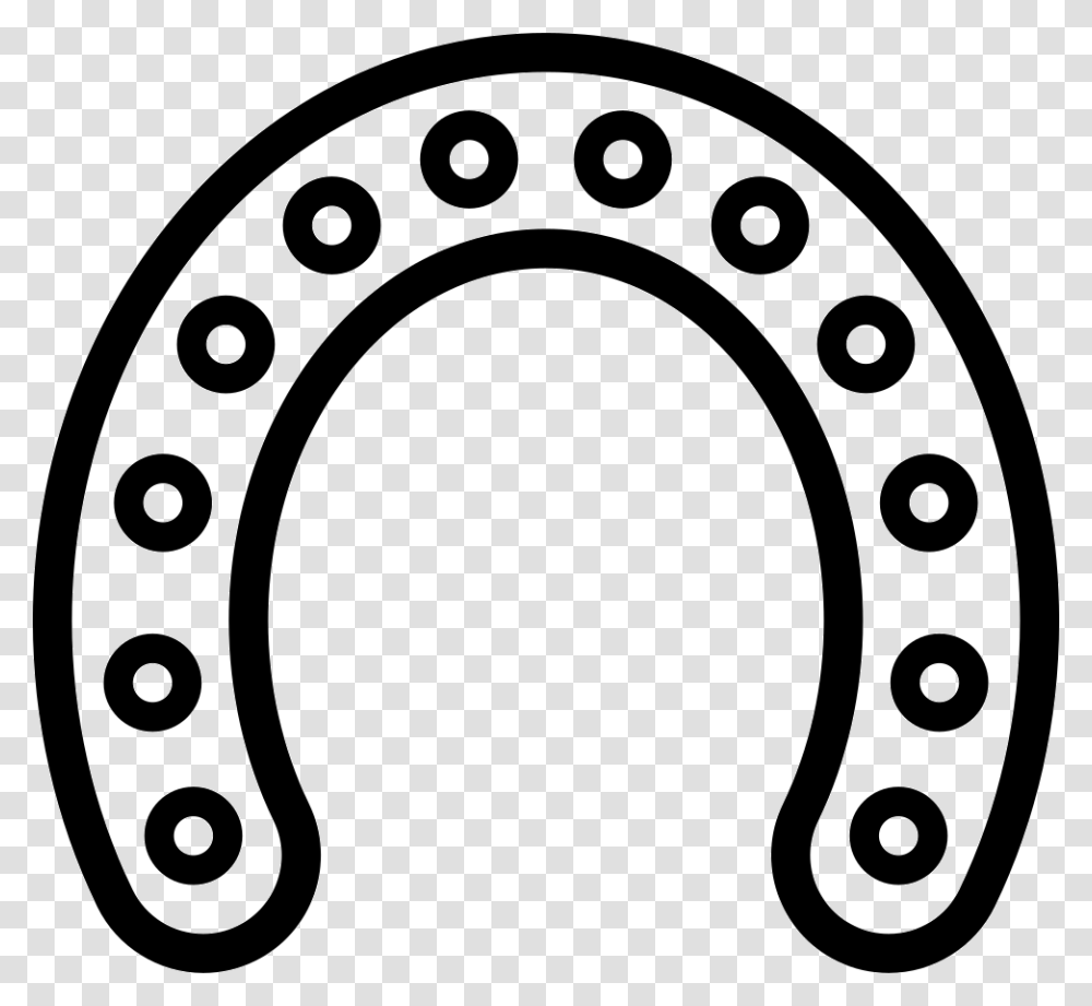 Horseshoe Outline With Circular Holes Along All Its Extension Transparent Png