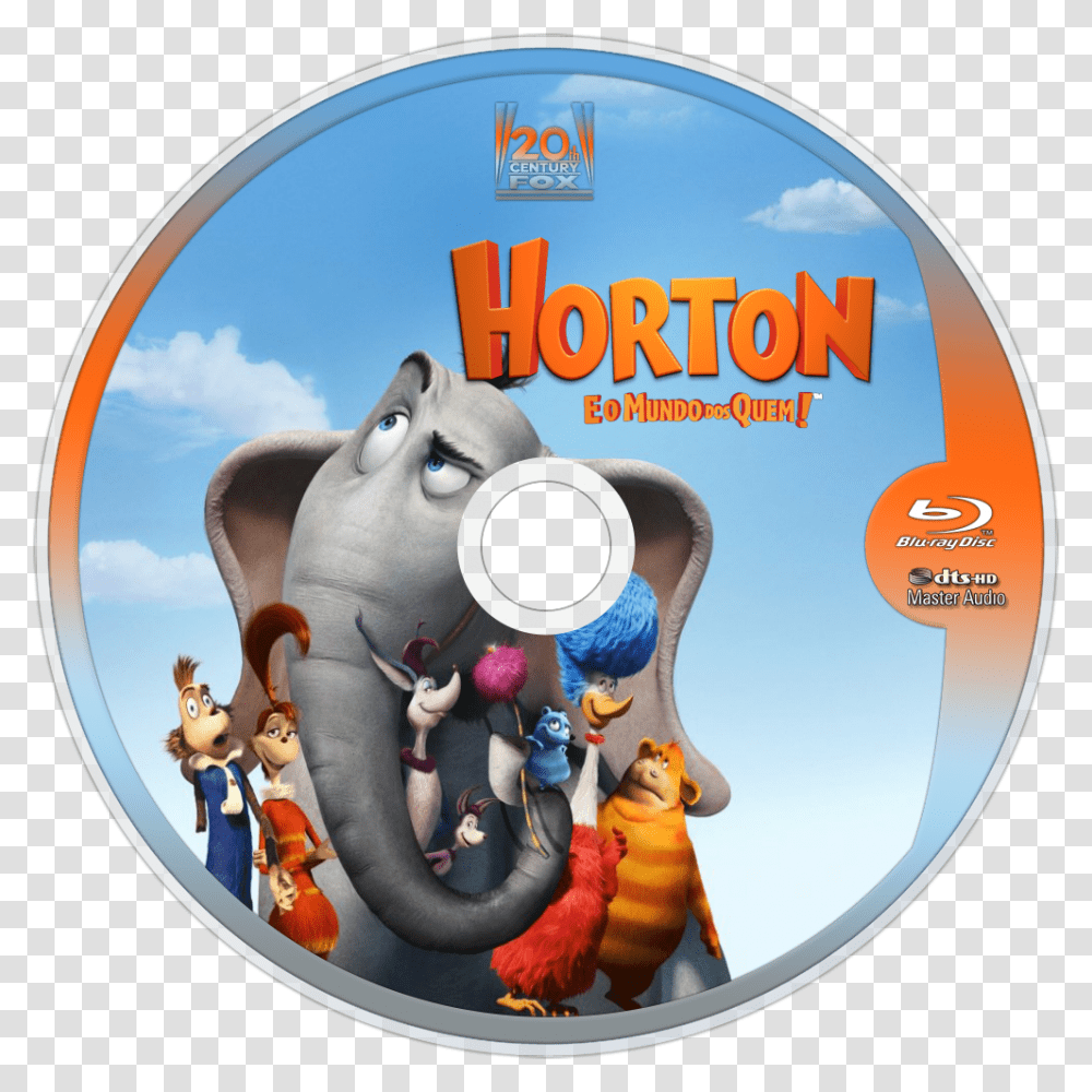 Horton Hears A Who Movie Poster, Disk, Dvd, Elephant, Wildlife Transparent Png