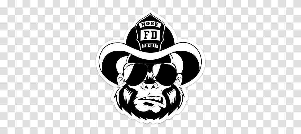 Hose Monkey - Fireman Up Illustration, Sunglasses, Accessories, Accessory, Symbol Transparent Png