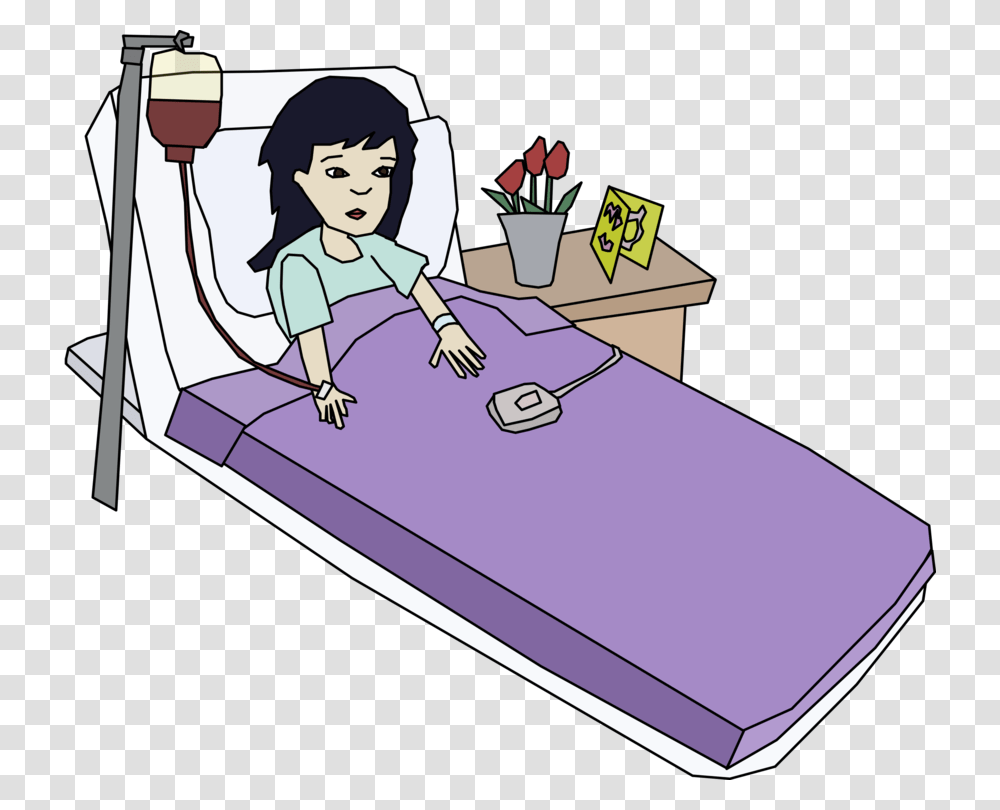 Hospital Bed Patient Woman Health Care, Person, Human, Female, Girl Transparent Png