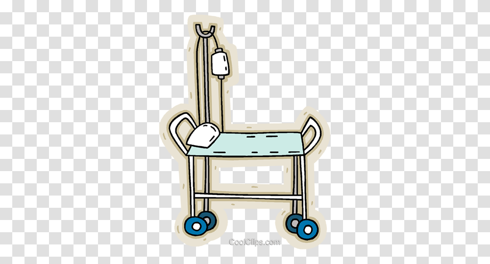 Hospital Bed Royalty Free Vector Clip Art Illustration, Gas Pump, Machine, Scale, Printer Transparent Png