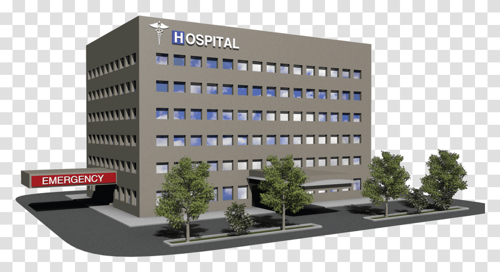 Hospital Building Images, Office Building, Campus, Gate, Tree Transparent Png