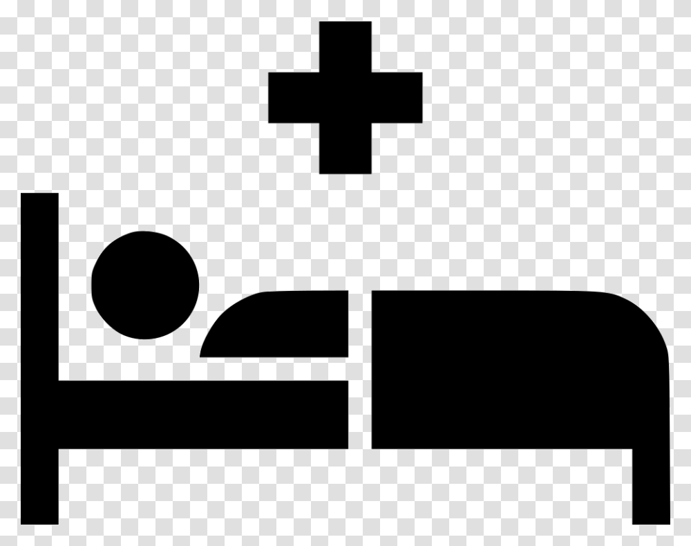 Hospital Clinic Medicine Bed Healthcare Icon Free Download, Stencil, Cross Transparent Png