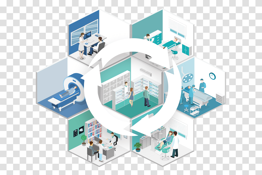Hospital Data Flow Icon, Person, Diagram, Building, Plan Transparent Png