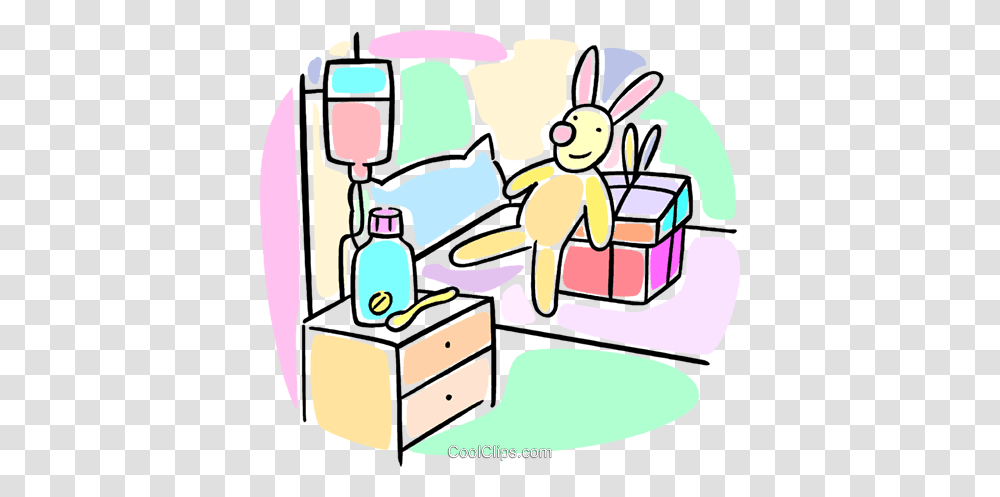 Hospital Room With Presents Royalty Free Vector Clip Art, Furniture, Dentist Transparent Png
