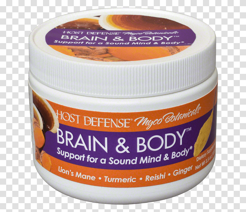 Host Defense Brain Amp Body, Cosmetics, Bottle, Plant, Food Transparent Png