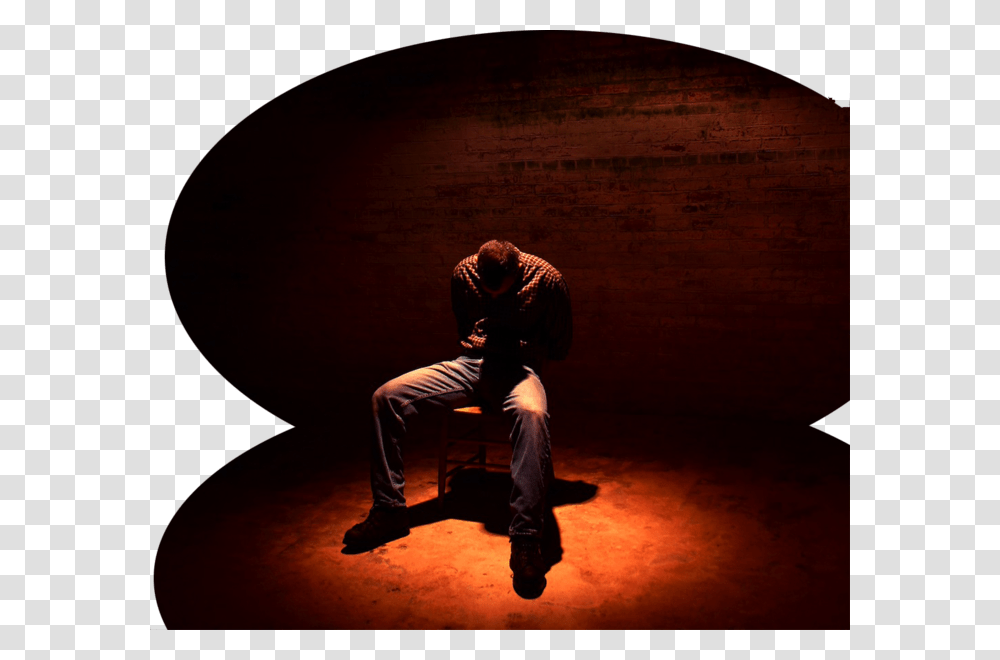 Hostage In Chair, Person, Sitting, Outdoors Transparent Png