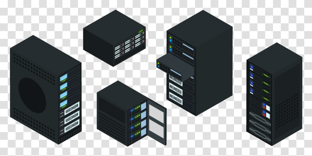 Hosted Servers Storage Rackmounted Servers Icon Electronics, Hardware, Hub, Computer Transparent Png
