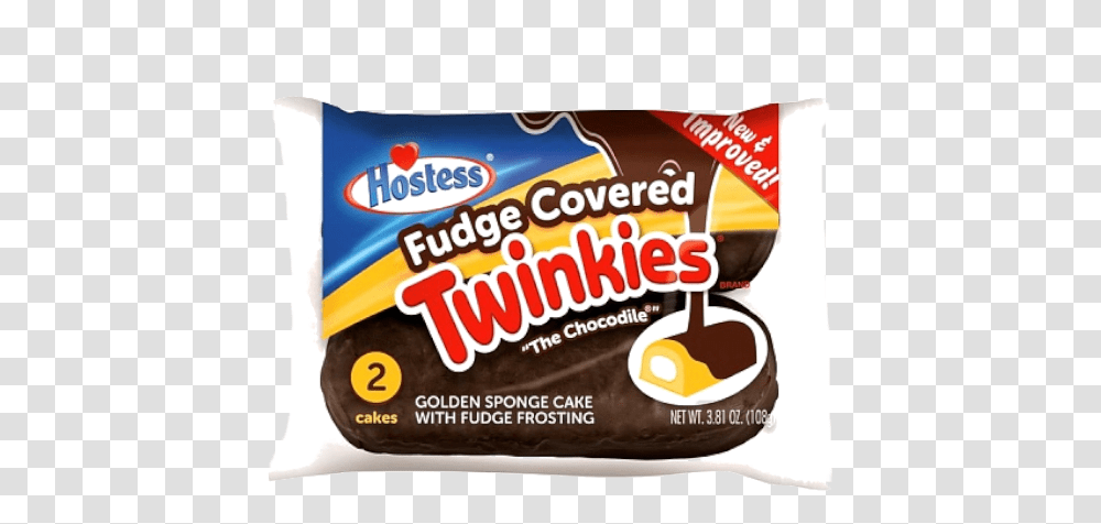 Hostess Fudge Covered Twinkies 2 Pack Snack, Food, Sweets, Confectionery, Dessert Transparent Png