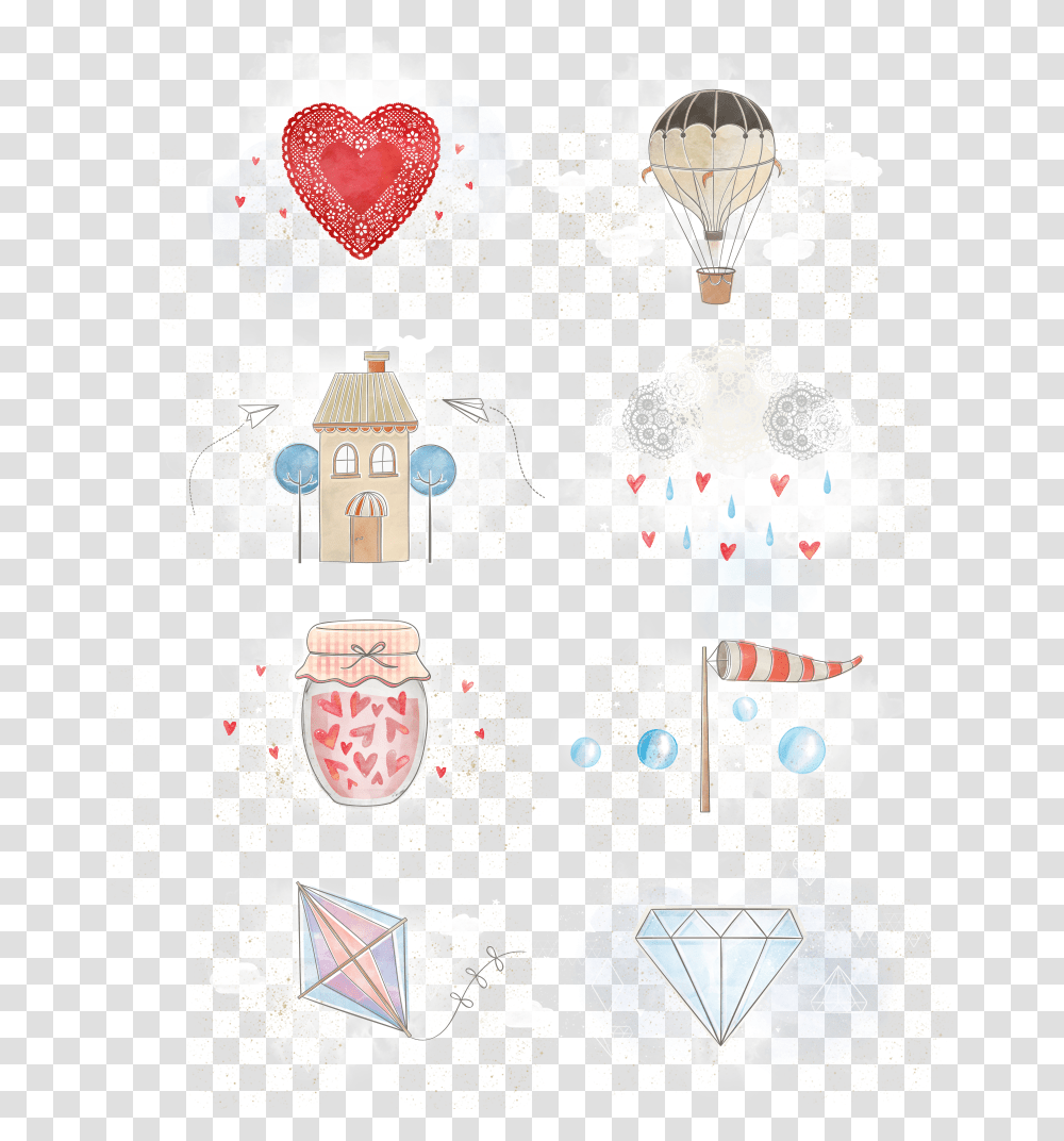 Hot Air Balloon, Snowman, Drawing Transparent Png