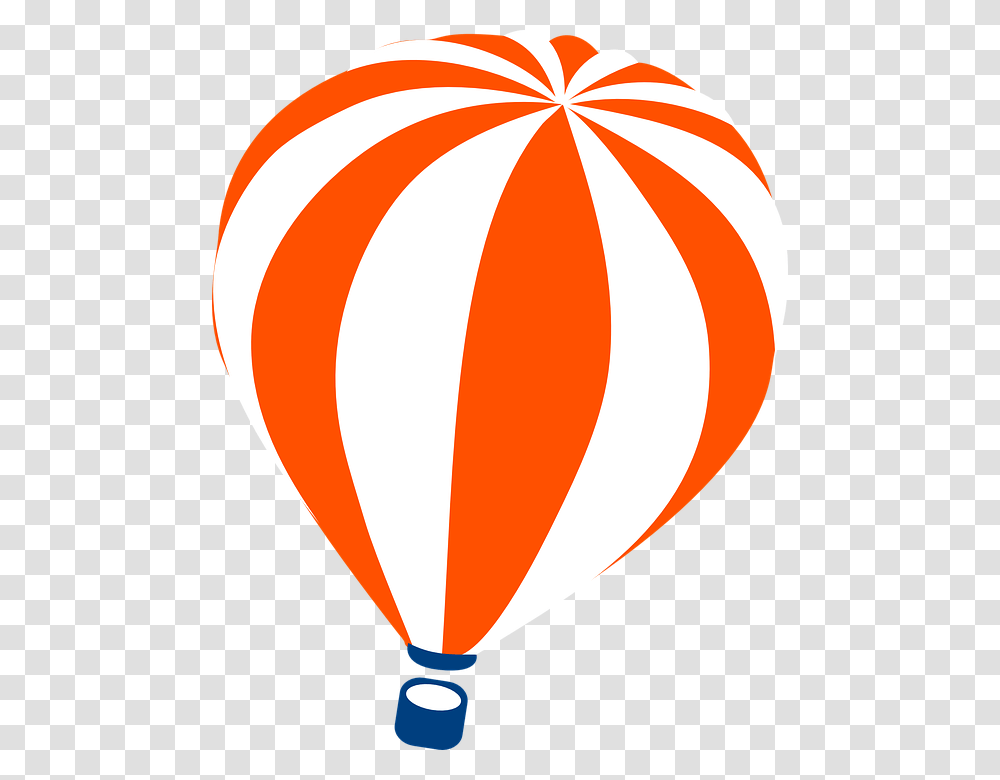Hot Air Balloon Balloon Striped Orange White Balo Desenho, Aircraft, Vehicle, Transportation Transparent Png