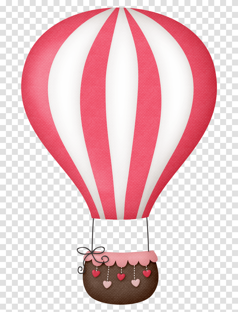 Hot Air Balloon Clipart Colour Clipart Pink Hot Air Balloon Background, Aircraft, Vehicle, Transportation Transparent Png