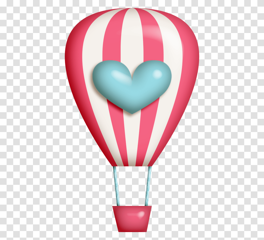 Hot Air Balloon Clipart Kawaii, Aircraft, Vehicle, Transportation, Heart Transparent Png