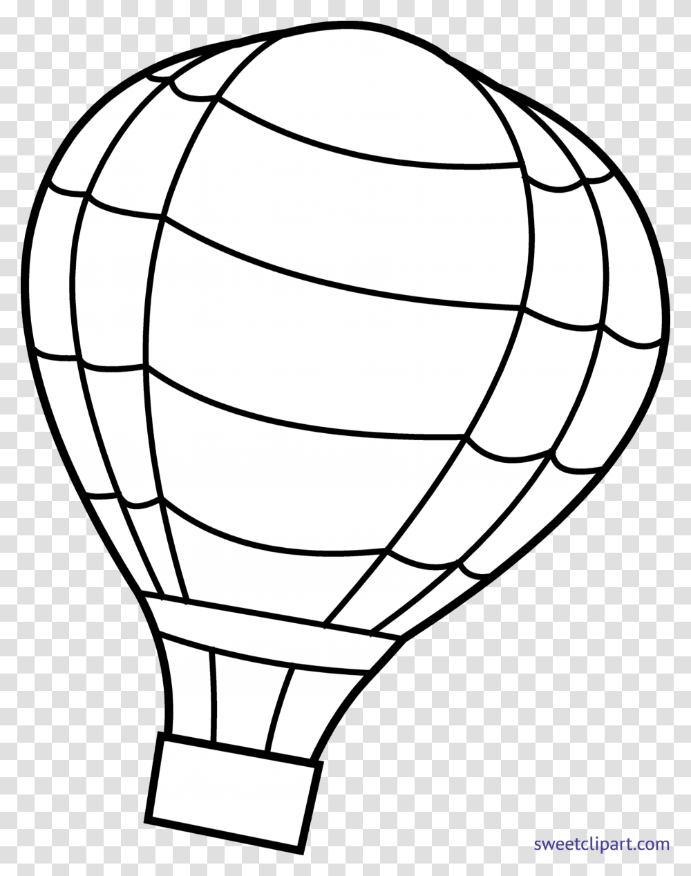 Hot Air Balloon Lineart Clip Art, Transportation, Vehicle, Aircraft, Soccer Ball Transparent Png