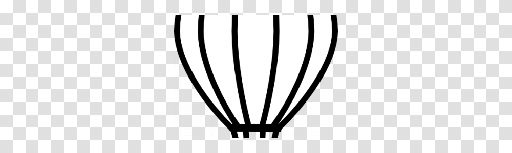 Hot Air Balloon Outline Hot Air Balloon Black Clip Art, Aircraft, Vehicle, Transportation Transparent Png