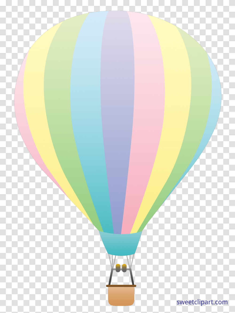 Hot Air Balloon Pastel Clip Art, Aircraft, Vehicle, Transportation Transparent Png
