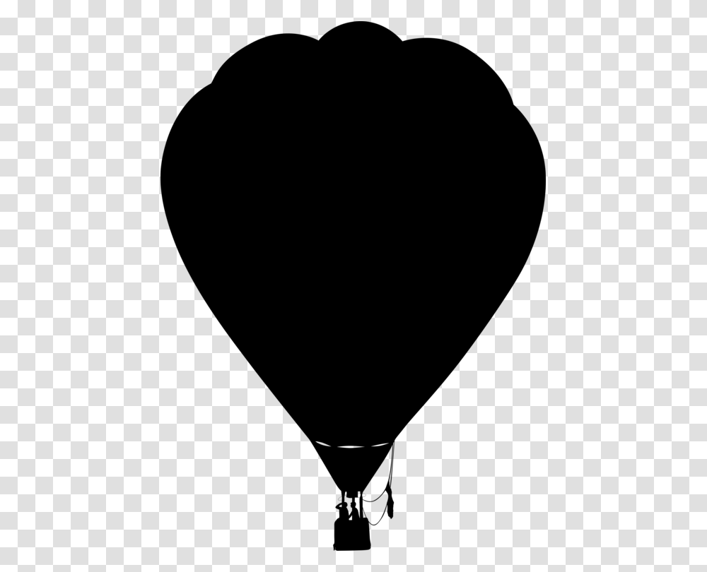 Hot Air Balloon Silhouette Drawing Download, Gray, World Of Warcraft Transparent Png