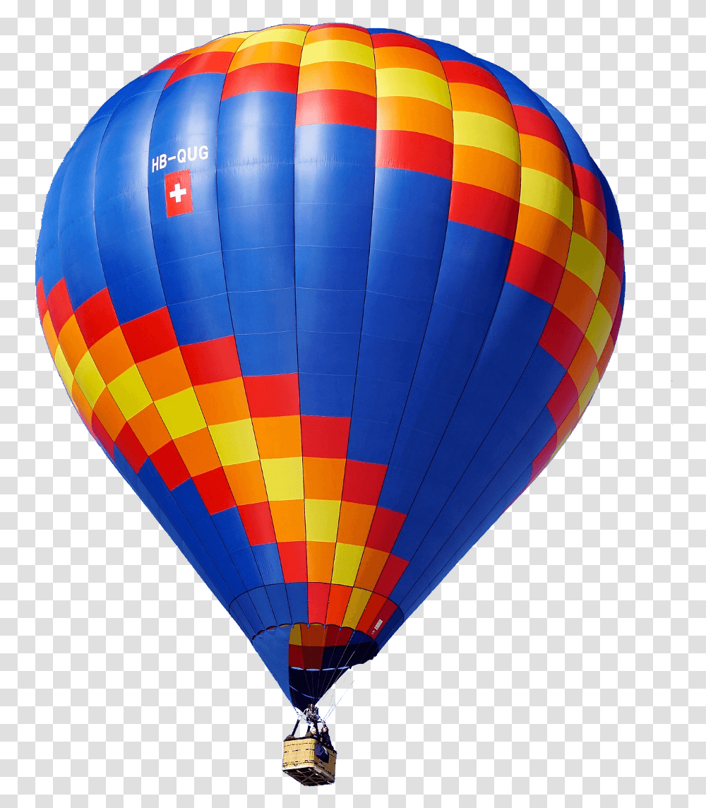 Hot Air Balloon Soaring Above The Crowd, Aircraft, Vehicle, Transportation Transparent Png