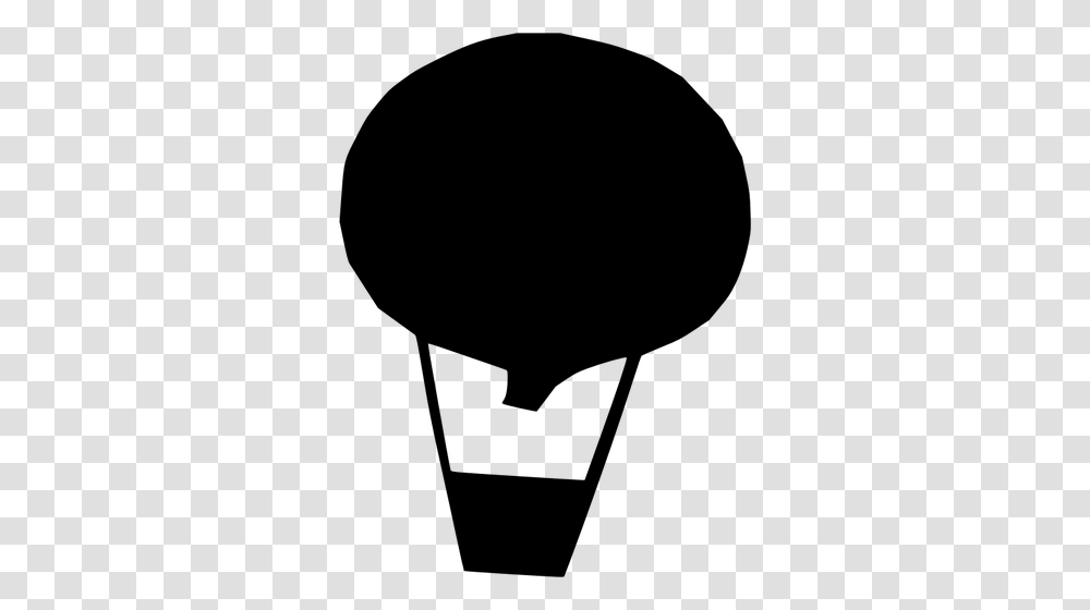 Hot Air Balloon Vector Silhouette, Gray, World Of Warcraft Transparent Png