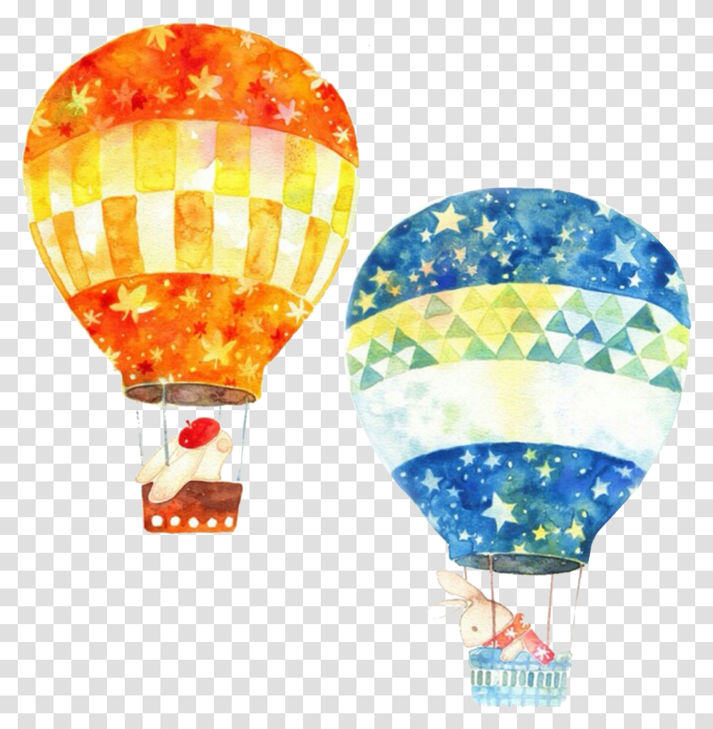 Hot Air Balloon Watercolor Painting Watercolor Paintings Hot Air Balloons Transparent Png
