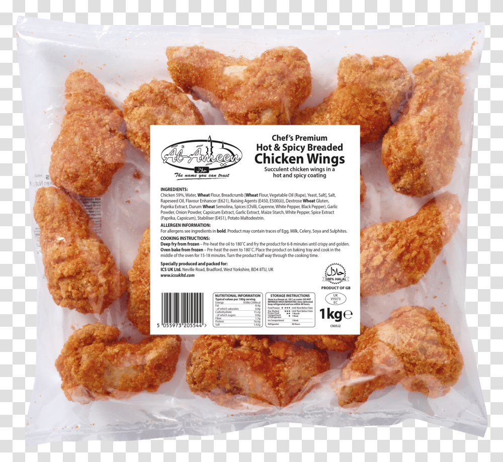 Hot Amp Spicy Chicken Wings Karaage, Fried Chicken, Food, Nuggets, Bread Transparent Png