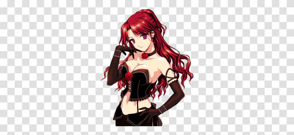 Hot Anime Girl 2 Image Sexy Anime Girl Red Hair, Clothing, Apparel, Manga, Comics Transparent Png