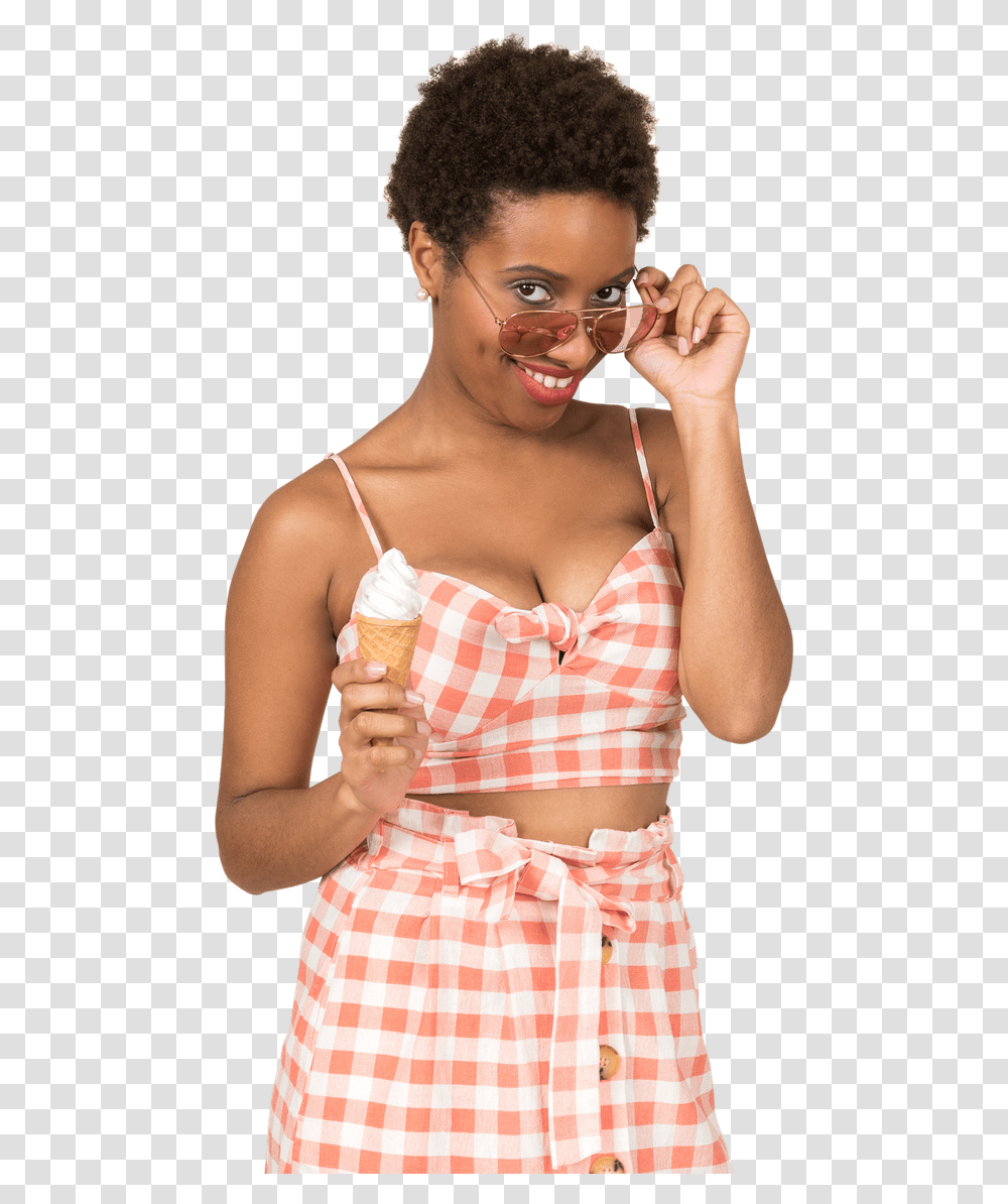Hot Black Afro Hair Photos Girl, Cream, Dessert, Food, Creme Transparent Png