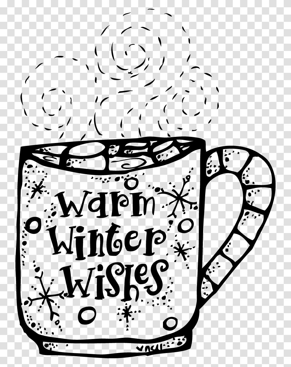Hot Chocolate Clipart Hot Choclate Winter Hot Chocolate Clipart, Silhouette, Face Transparent Png