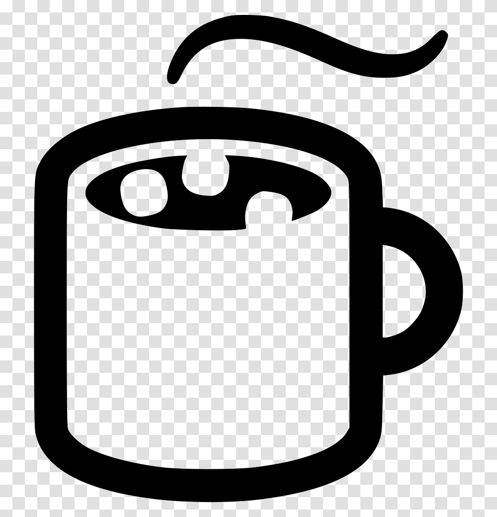 Hot Chocolate Icon Free Download, Coffee Cup, Stencil, Espresso, Beverage Transparent Png
