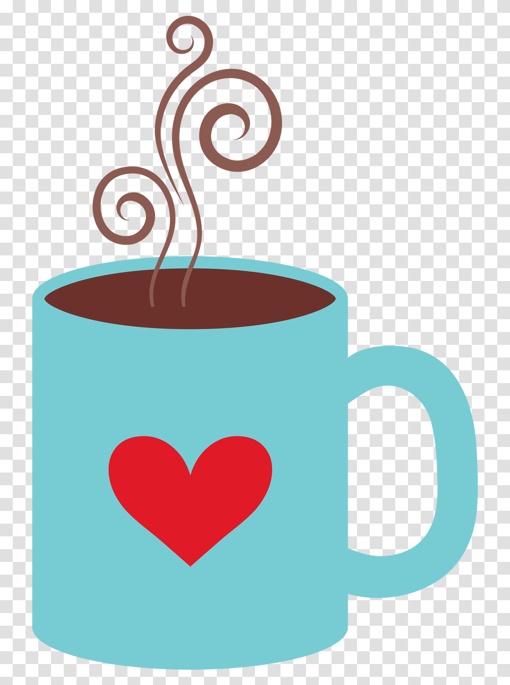 Hot Chocolate Mug Svg Cut File Coffee Cup, Heart, Latte, Beverage, Drink Transparent Png