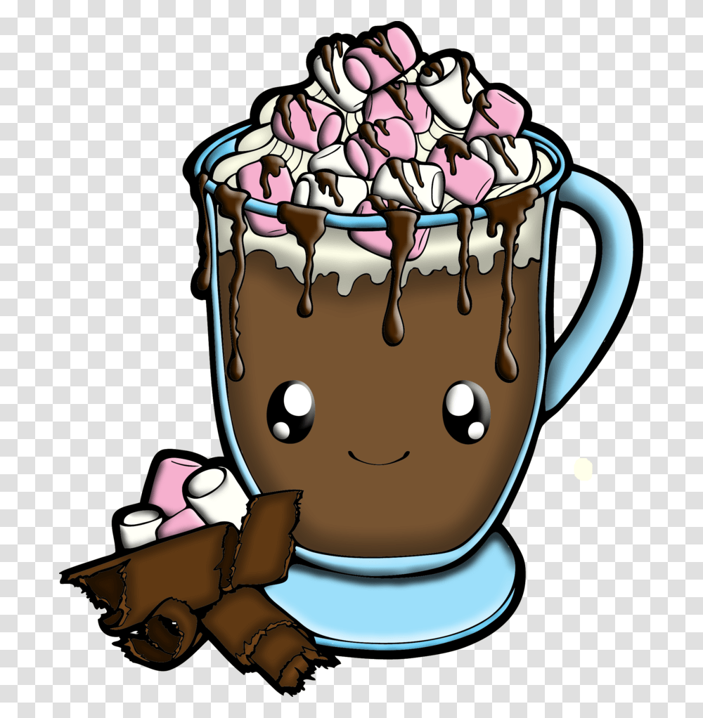 Hot Chocolate With Whipped Cream Clip Art Hot Chocolate, Dessert, Food, Creme, Birthday Cake Transparent Png
