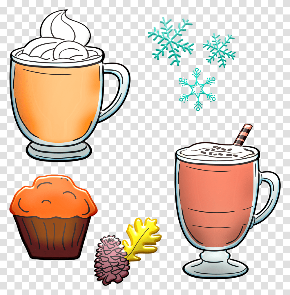 Hot Cocoa Muffin Hot Chocolate Autumn Acorn Food, Cream, Dessert, Beverage, Sweets Transparent Png