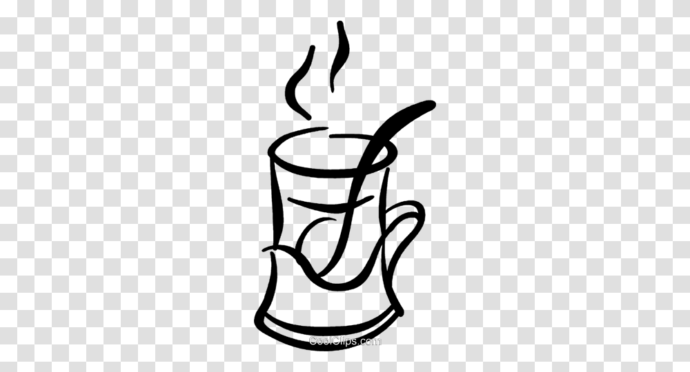 Hot Cup Of Cocoa Royalty Free Vector Clip Art Illustration, Bucket, Bird, Animal, Stencil Transparent Png